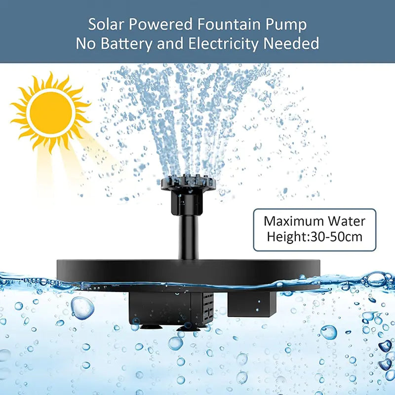 Mini Solar Water Fountain Pool Pond Waterfall Fountain Garden Decoration